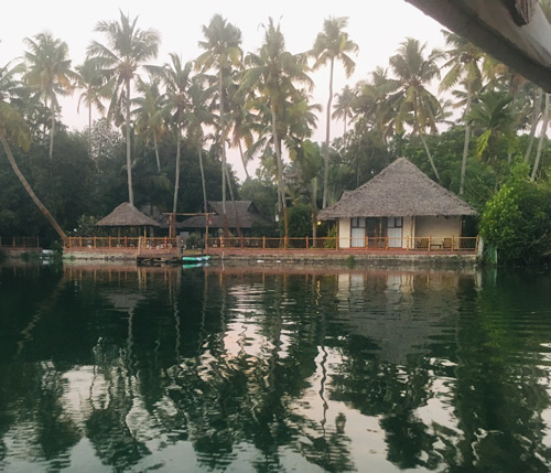  The retreat centre backs onto the Kerala backwaters 